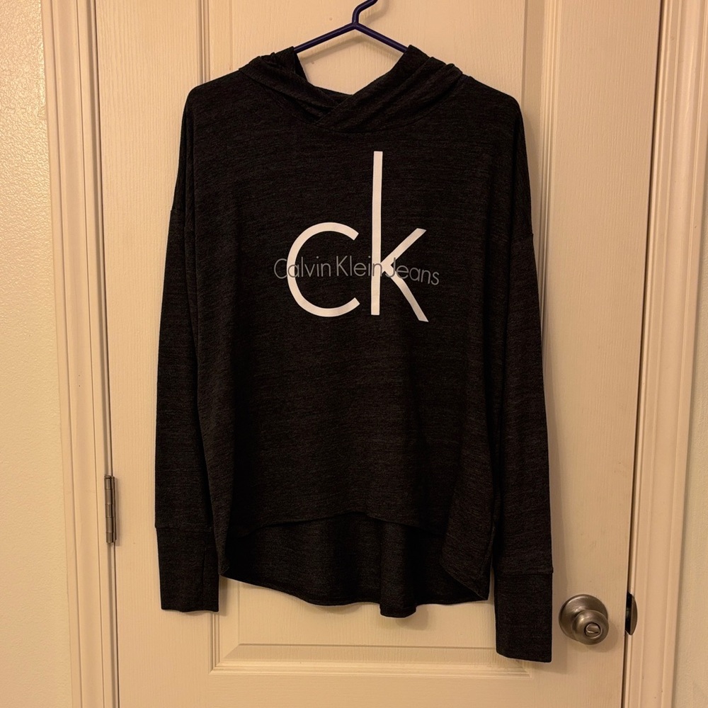 Calvin Klein Charcoal Hoodie with Logo